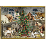 Large Christmas Advent Calendar Christmas At The Farm | Animal Advent Calendar Traditional Advent Calendar | Picture Advent Calendar Paper Advent Calendar Advent Calendar - Tophatter Daily Deals