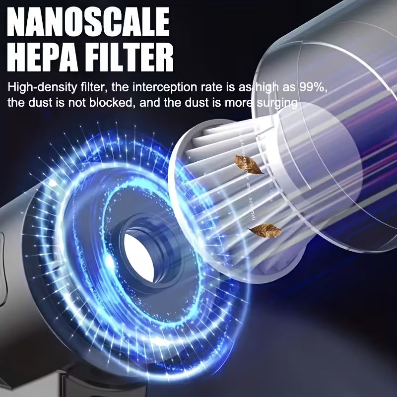 3-in-1 Portable Handheld Vacuum – Rechargeable, Suction & Blower, Mini for Car & Home Home Improvement - Tophatter Daily Deals