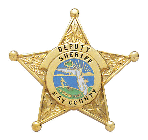 E3010- Custom Engraved Badge by Smith & Warren - Tophatter's Weapons'N'Deals 5 Point Stars - Tophatter Daily Deals