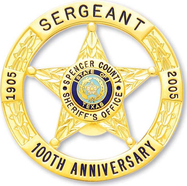 E3010B - Custom Engraved Badge by Smith & Warren - Tophatter's Weapons'N'Deals Circular 5 Point Stars - Tophatter Daily Deals