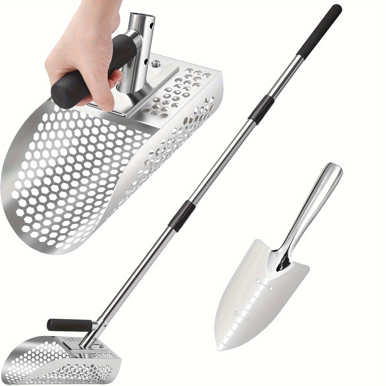 Long Handle Stainless Steel Sand Scoop for Detecting Tools > Industrial Tools - Tophatter Daily Deals