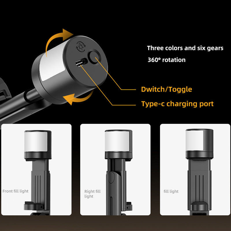 Bluetooth Remote Control Mobile Phone Selfie Stick Integrated Tripod 0 - Tophatter Daily Deals