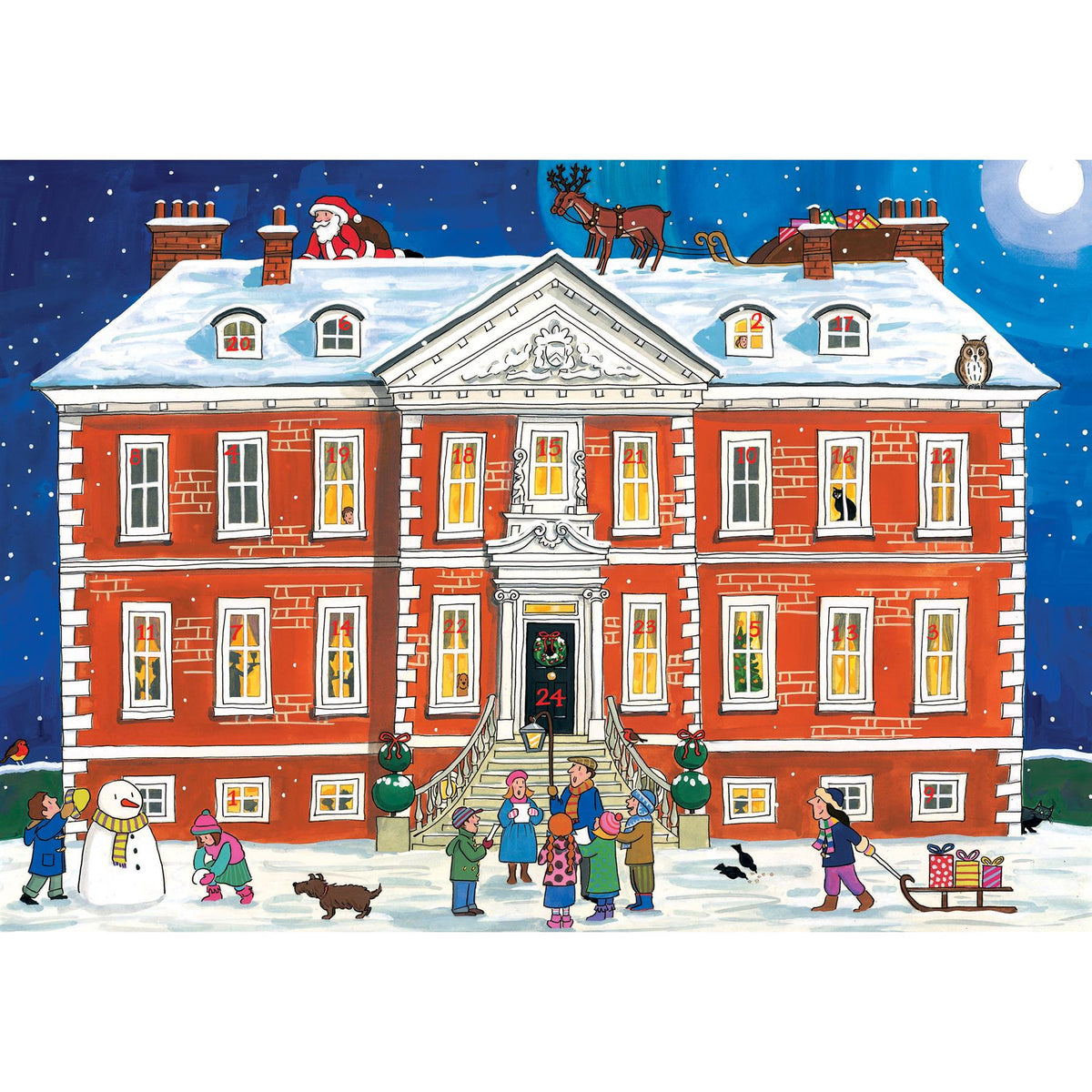 Alison Gardiner Traditional Card Advent Calendar Large - Country House Christmas Advent Calendar - Tophatter Daily Deals