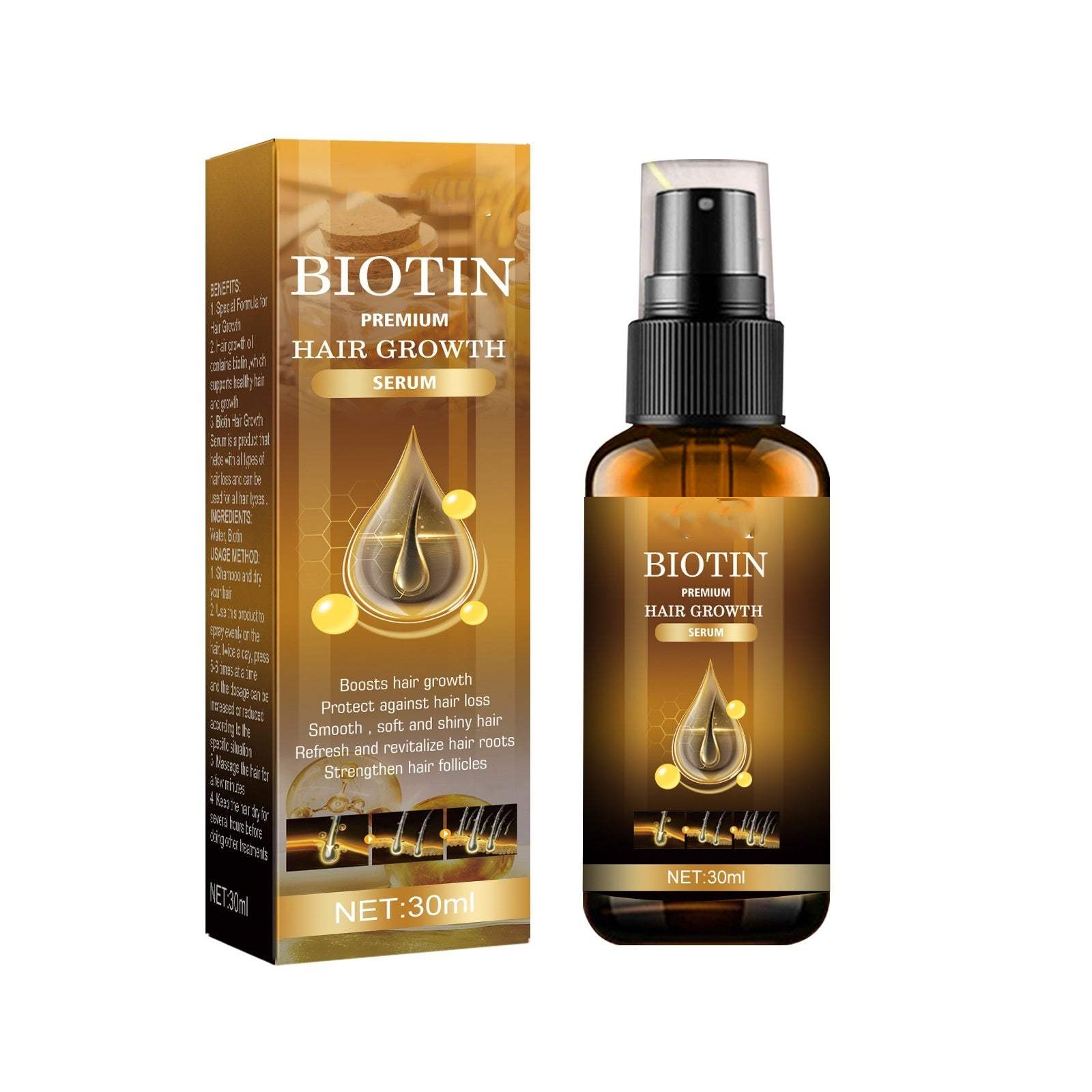 Biotin™ Hair Growth Serum 30ml Biotin™ Hair Growth Serum Hair Care - Tophatter Daily Deals