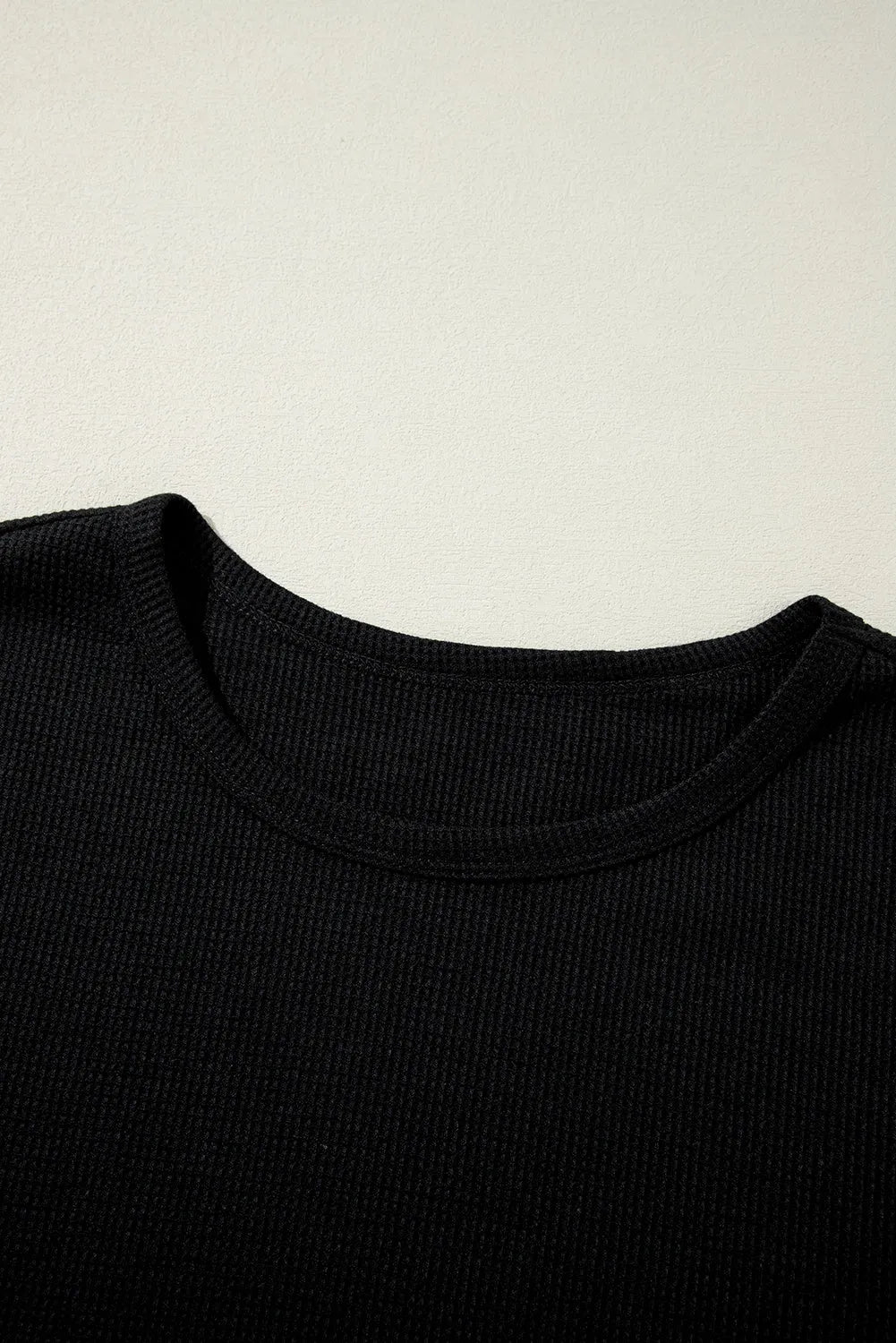 Black Textured Long Sleeve T Shirt and Pants Lounge Set Loungewear & Sleepwear/Loungewear - Tophatter Daily Deals