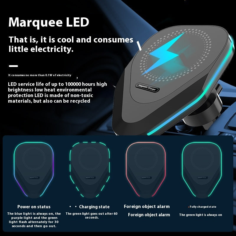 360 Degree Rotary Magnetic Adhesive Wireless Charging On-board Bracket 0 - Tophatter Daily Deals