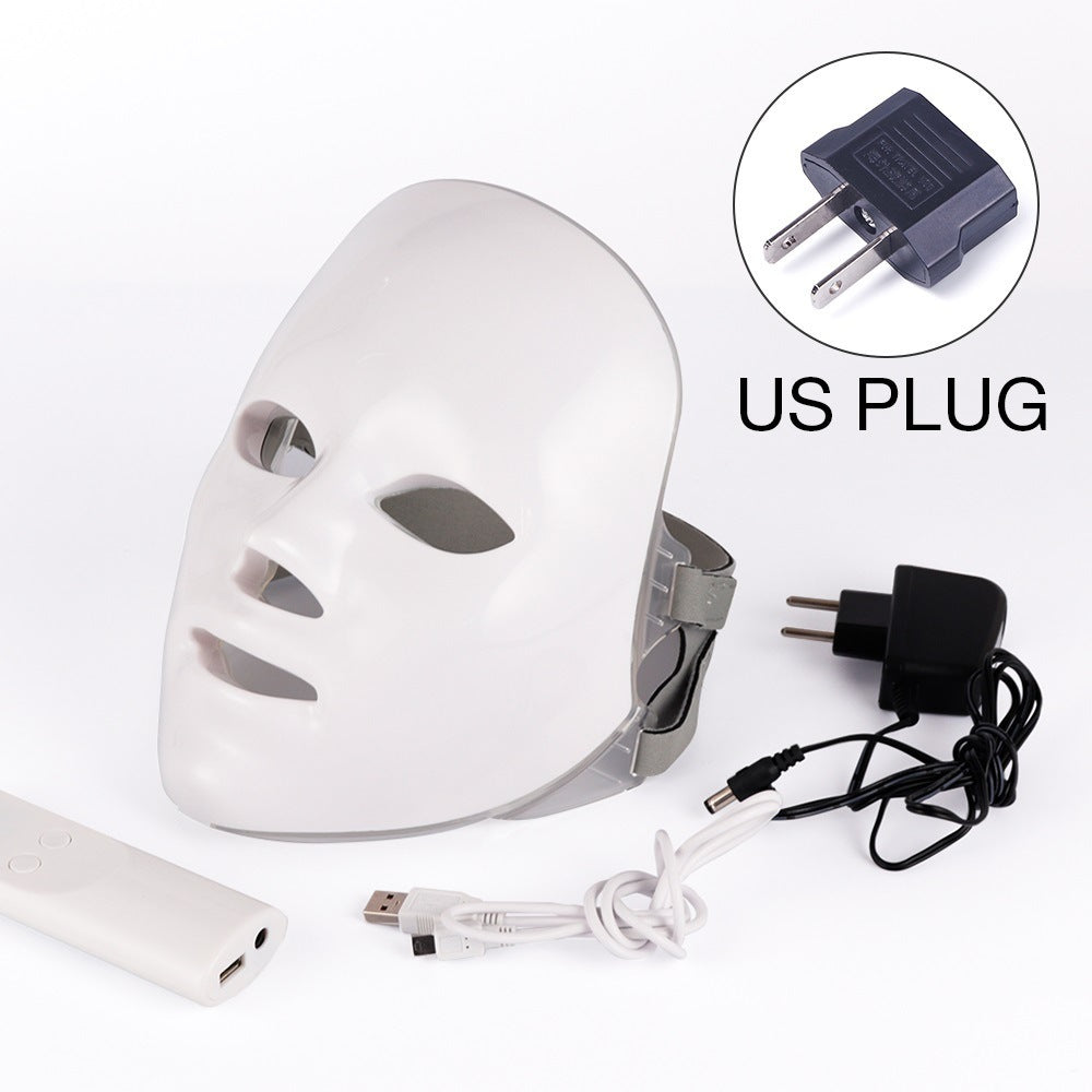 Beauty Instrument Beauty Red Purple Light Photon Skin Rejuvenation Mask Instrument Household Acne Spectrometer Face White Remote Control No Box US 0 - Tophatter Daily Deals