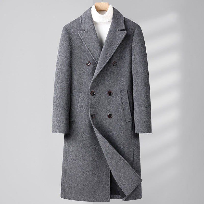 Warm Structured Overknee Wool Coat - Double Breasted, Winter 3D Changing Face Moving Picture Frame - Tophatter Daily Deals