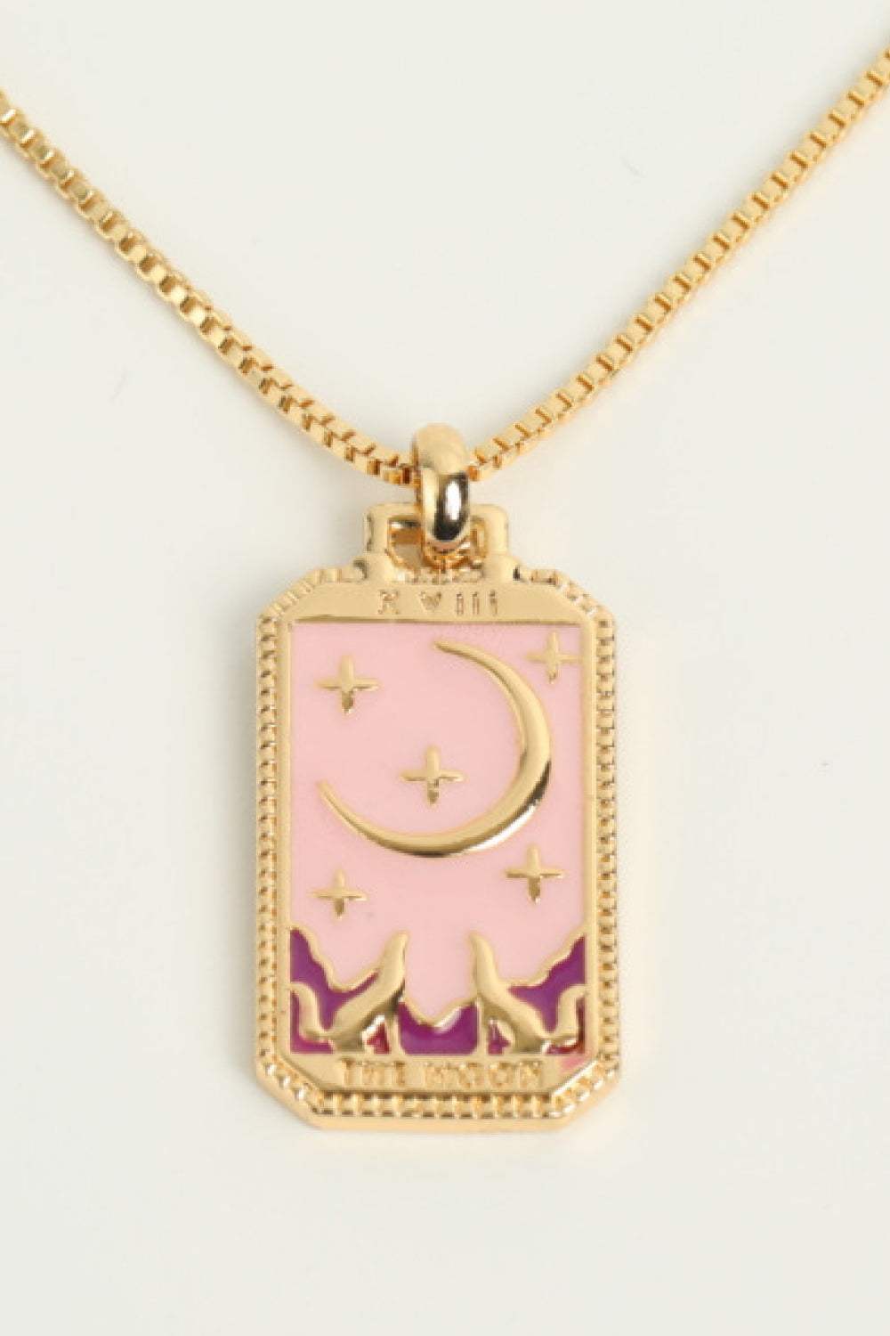 Tarot Card Pendant Copper Necklace Moon One Size Necklaces - Tophatter Daily Deals