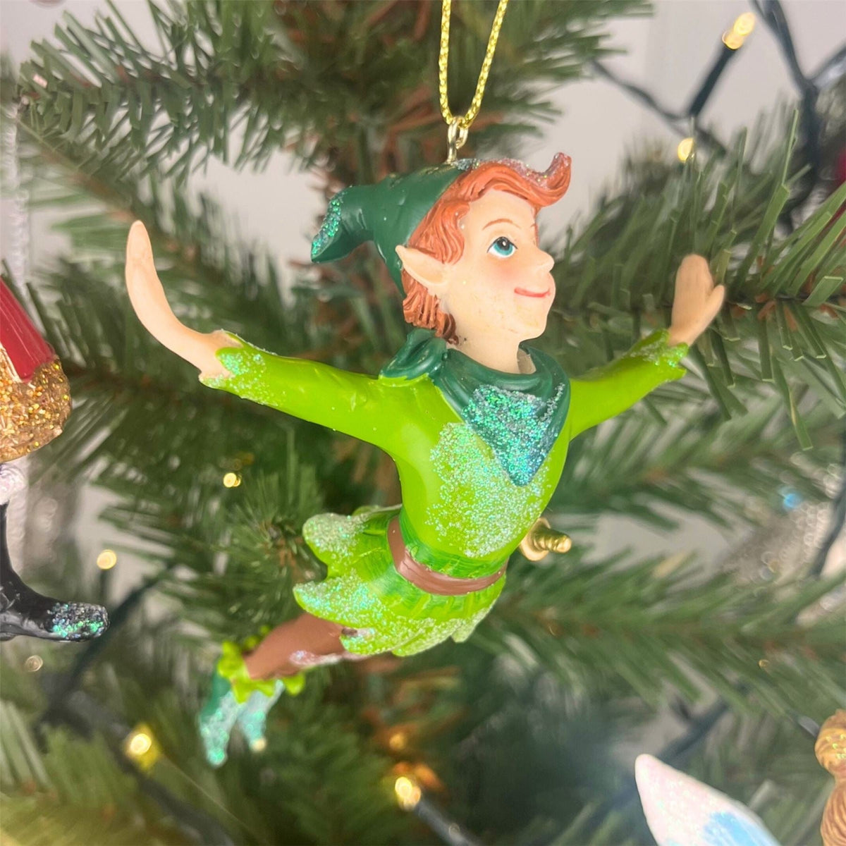 Peter Pan Christmas Tree Bauble | Neverland Christmas Tree Ornament - 11cm Baubles - Tophatter Daily Deals