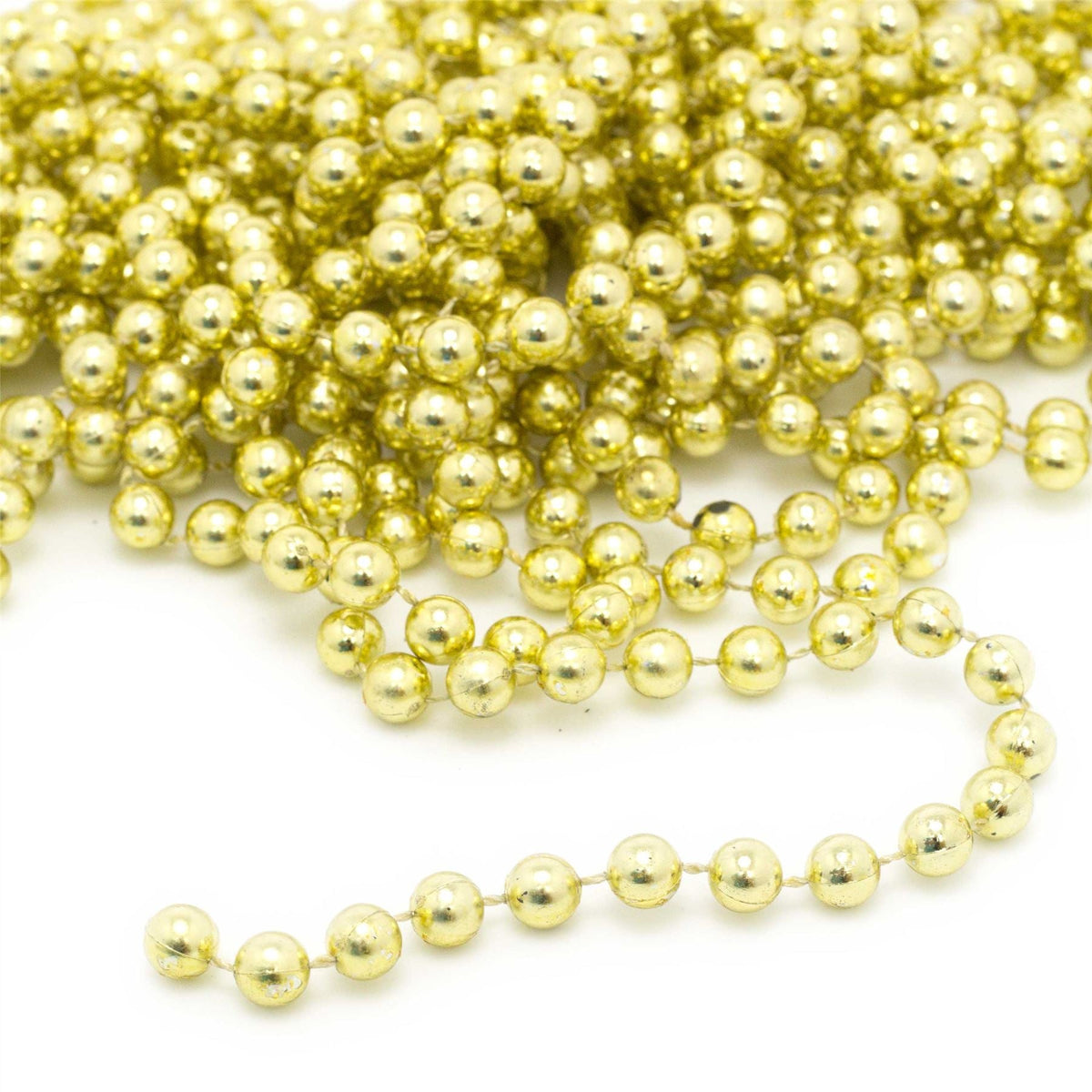 7.5m Gold Bead Chain | Christmas Tree Bead Garland Decoration | Bead String Christmas Decorations Garland - Tophatter Daily Deals