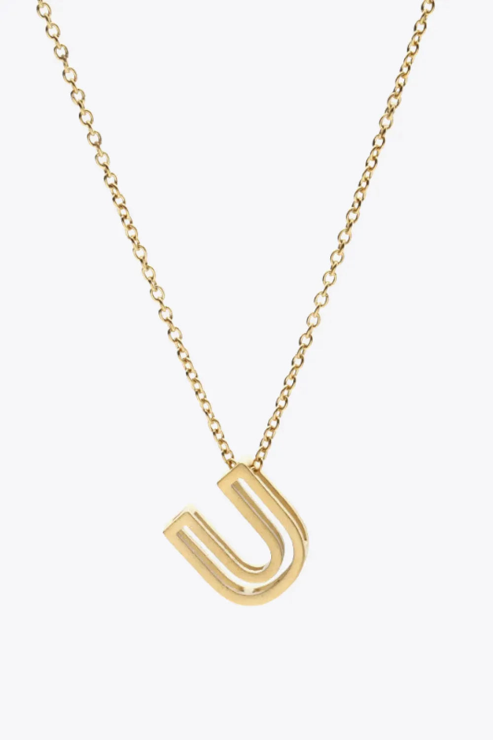 U to Z Letter Pendant Nekclace U One Size Necklaces - Tophatter Daily Deals