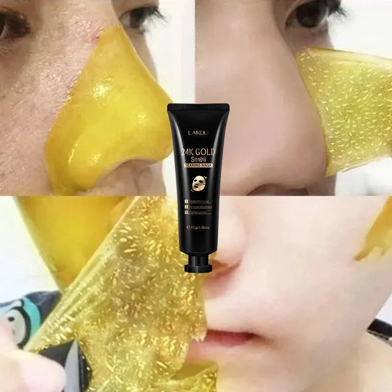 Gold Foil Snail Tear-Off Mask Hydrating Bracelets - Tophatter Daily Deals