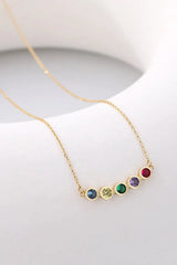 925 Sterling Silver Rainbow Cubic Zirconia Necklace Necklaces - Tophatter Daily Deals