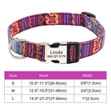 Adjustable Nylon Dog Collar Personalized Dogs Cat ID 030Orange 7 - Tophatter Daily Deals