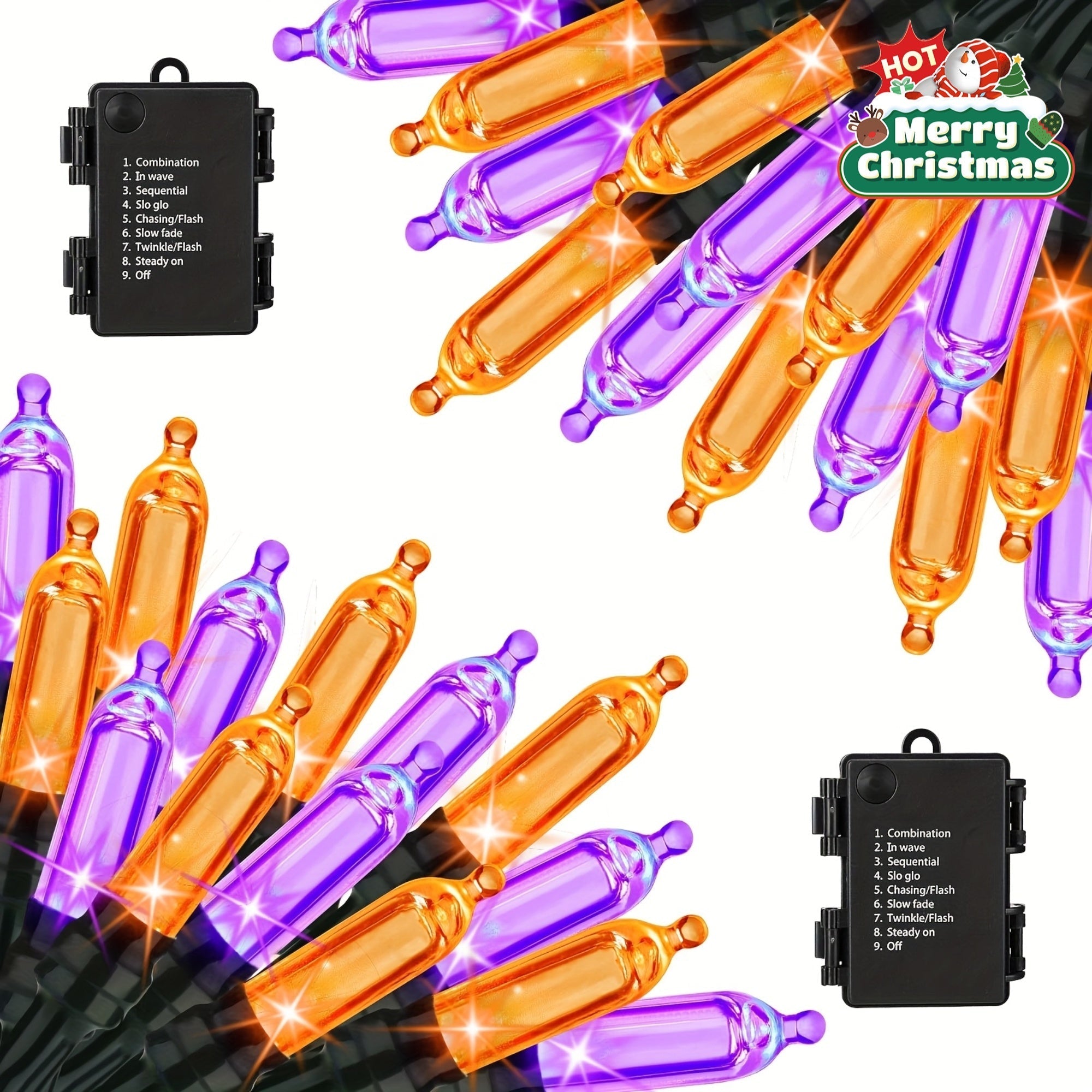 50LEDs 500cm Halloween String Lights (2pcs) Halloween - Tophatter Daily Deals