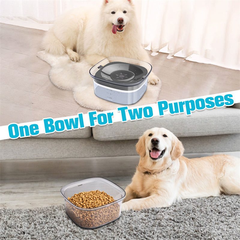 70oz Dog Water Bowl Large Capacity Spill Proof Dog Bowl Transparent 2L Visible Water Level Slow Drinking Bowl For Dogs And Cats Pet Products 0 - Tophatter Daily Deals