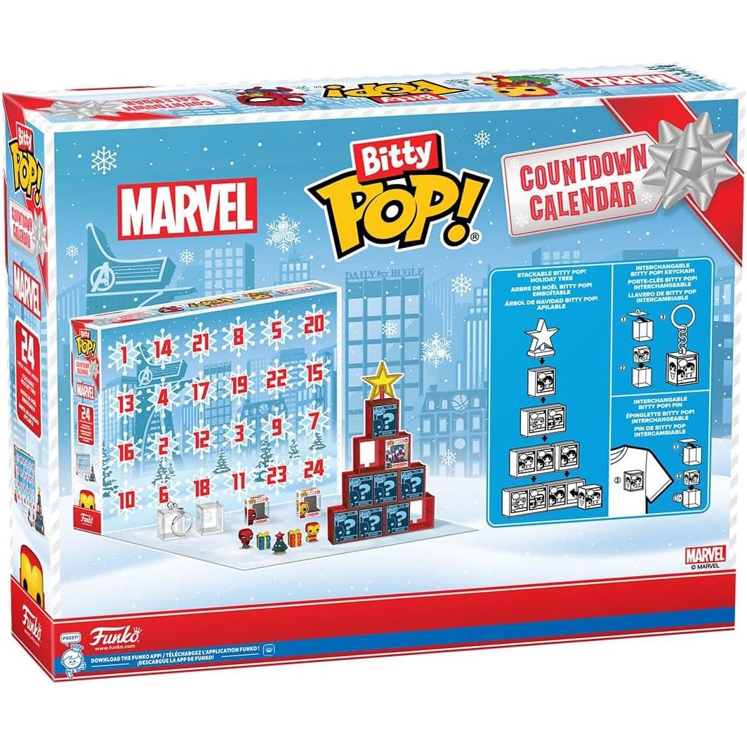 Funko Bitty Pop Marvel Comics Christmas Advent Calendar, Kids Advent Calendar Advent Calendar - Tophatter Daily Deals