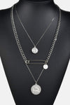 Minimalist Design Antique Coins Necklace Silver One Size Necklaces - Tophatter Daily Deals