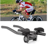 Bicycle Rest TT Handlebar Clip-On Aerobars Handlebar Extension Triathlon Aerobars Tri Bars Road Bike Cycling Rest Handlebar 0 - Tophatter Daily Deals