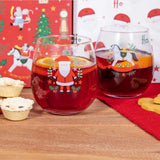 Santa & The Nutcracker Christmas Glasses | Set of 4 Festive Drinks Tumblers Glasses - Tophatter Daily Deals
