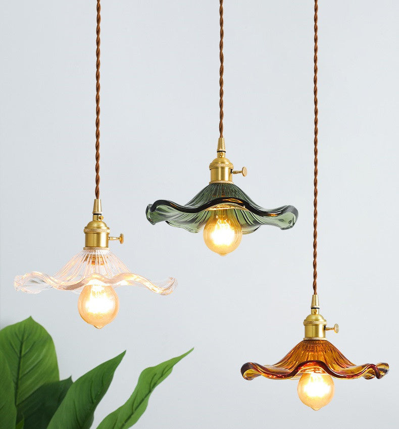 Brass Nordic Japanese Style Simple Niche Glass Chandelier 0 - Tophatter Daily Deals