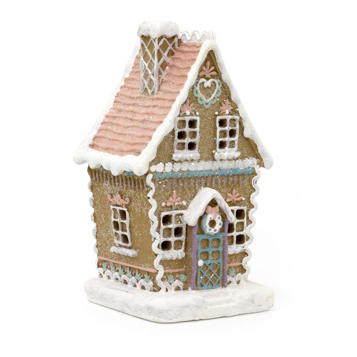 LED Gingerbread House | Light-Up Christmas Gingerbread House Ornament - 20cm Ornament - Tophatter Daily Deals