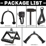 Iron Lat Pull-Down Attachment Set (6pcs) Free Weights - Tophatter Daily Deals