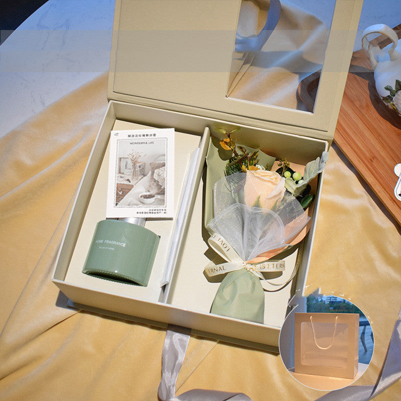Bouquet Set Gift Box Send Teacher Soap Flowers Gardenia 0 - Tophatter Daily Deals