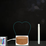 3D Acrylic Board Handwriting Message Board LED Light Style12 Wood grain B 0 - Tophatter Daily Deals
