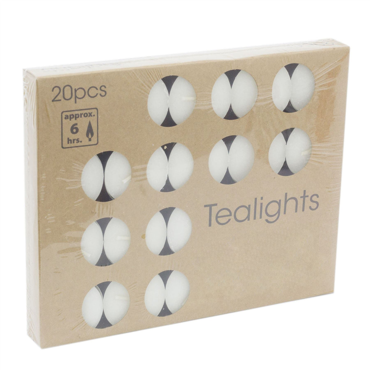 Pack Of 20 White Ivory Tealight Candles | Unscented Candle Tealights | Wedding Christmas Tealight Candles Candle - Tophatter Daily Deals