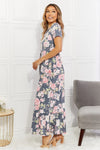 BOMBOM In Bloom Floral Tiered Maxi Dress Casual Dresses - Tophatter Daily Deals