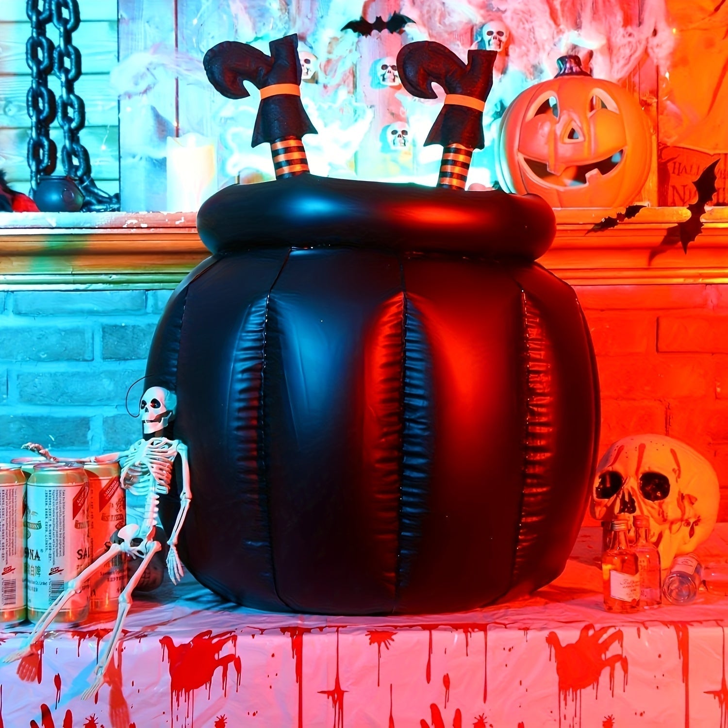 Inflatable Witch Cauldron Halloween Party Decoration (2pcs) Halloween - Tophatter Daily Deals