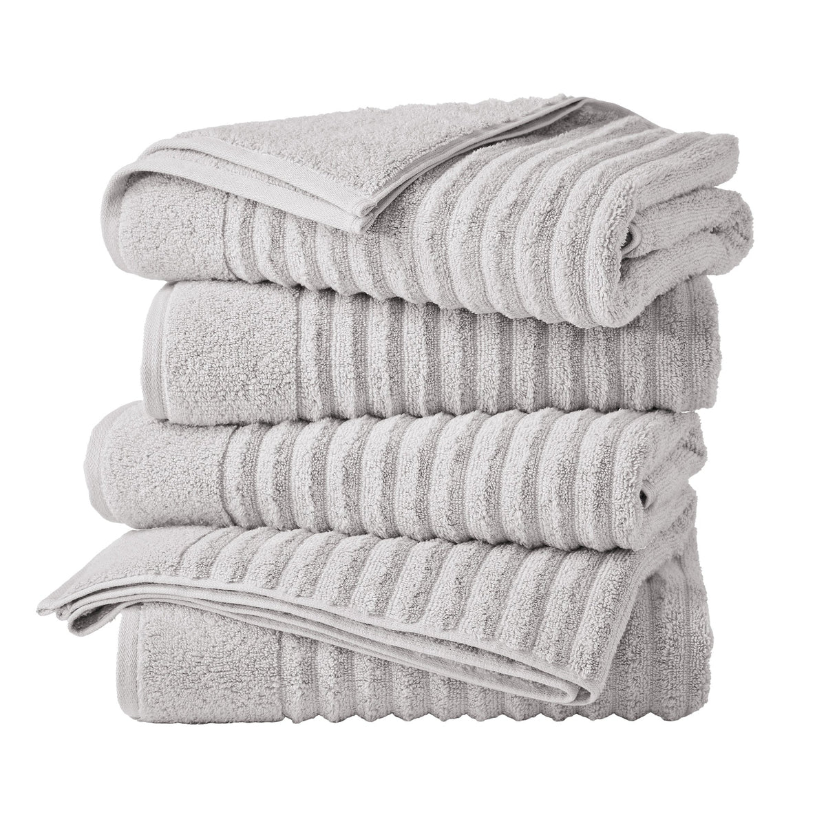 Luxury Combed Cotton Bath Towel Set - Karina Collection Bath Towel (Pack of 4) Light Grey Bath - Tophatter Daily Deals