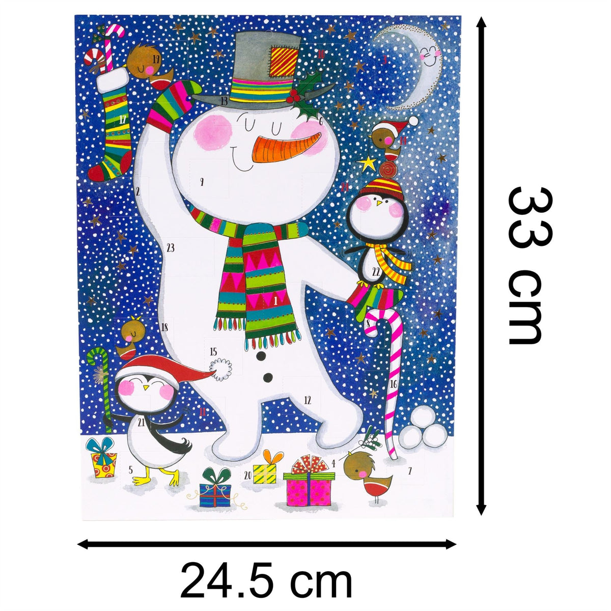 Snowman & Penguins Christmas Advent Calendar | Kids Christmas Countdown Calendar Advent Calendar - Tophatter Daily Deals