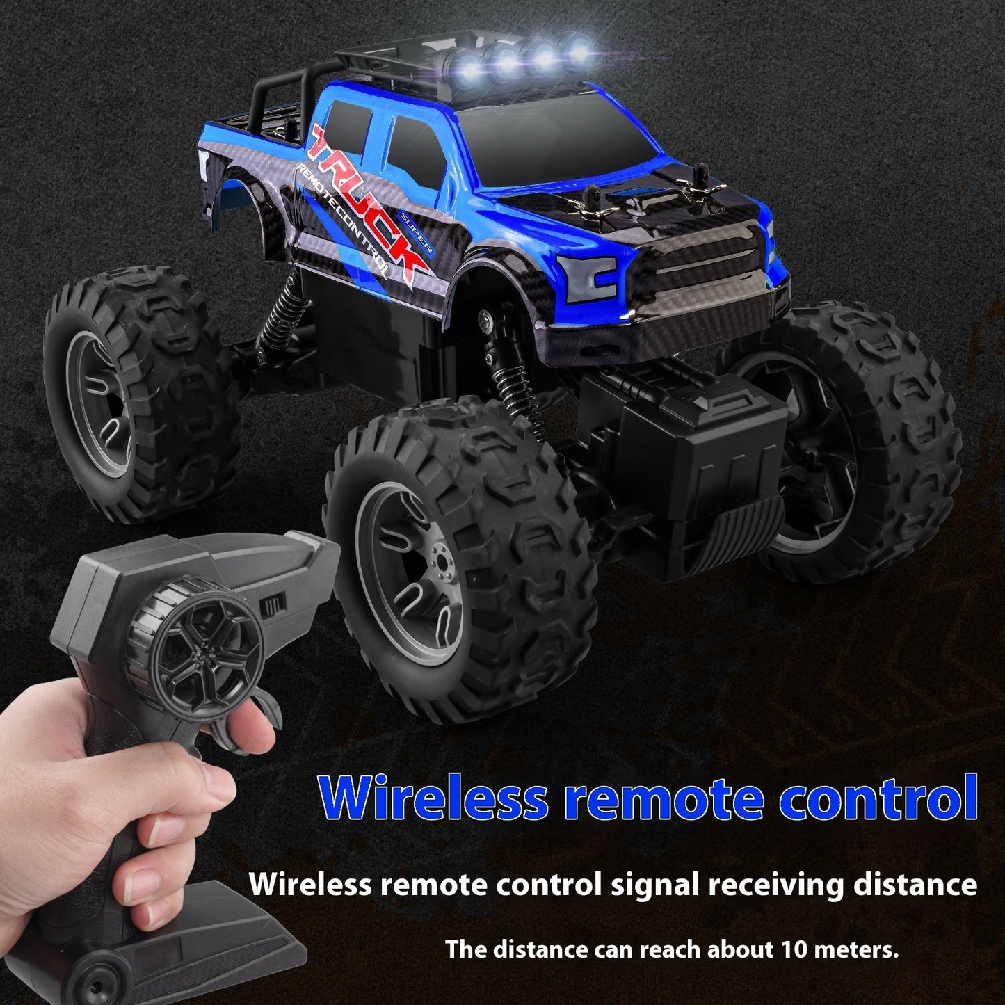 Bigfoot Remote Control Car 24G Rock Crawler Bull Wheel Off-road Vehicle Drop-resistant Stunt 0 - Tophatter Daily Deals
