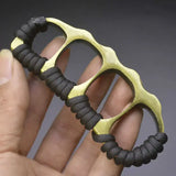 Brass Knuckles Ring Bracelet, Pea Pod Design, Finger Tiger Fist Buckle-GS133 Brass color Pocket Knives - Tophatter Daily Deals