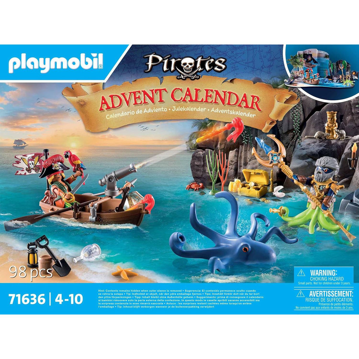 Playmobil Pirates - Children Pirate Toy Kids Christmas Advent Calendar Advent Calendar - Tophatter Daily Deals