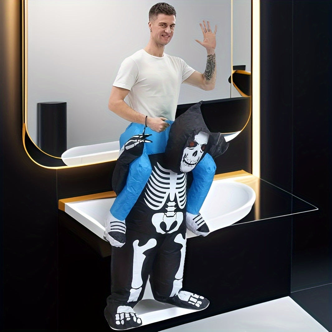 Halloween Inflatable Grim Reaper Costume for Adults Halloween - Tophatter Daily Deals