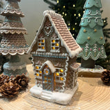 LED Gingerbread House | Light-Up Christmas Gingerbread House Ornament - 20cm Ornament - Tophatter Daily Deals