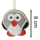 Christmas Tree Beaded Owl Bauble | Christmas Tree Hanging Ornament - 10cm Baubles - Tophatter Daily Deals
