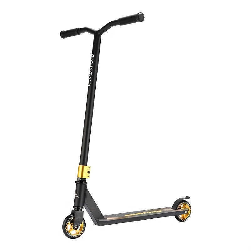 360° Stunt Kick Scooter Black Gold PU Wheels Riding Scooters - Tophatter Daily Deals