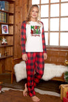 MERRY CHRISTMAS Graphic Top and Plaid Pants Set Loungewear Sets - Tophatter Daily Deals