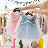 Baby Girl Autumn New Fake Two-piece Princess Gauze Skirt 0 - Tophatter Daily Deals