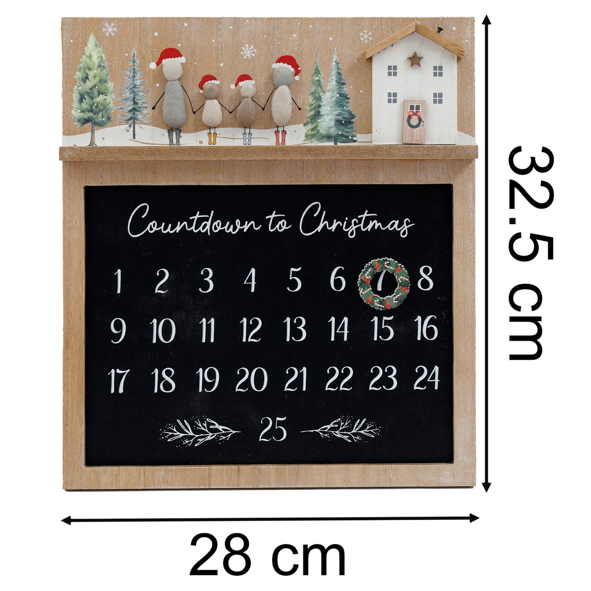 Pebble Family Christmas Advent Calendar | Magnetic Advent Calendar Wall Plaque Advent Calendar - Tophatter Daily Deals