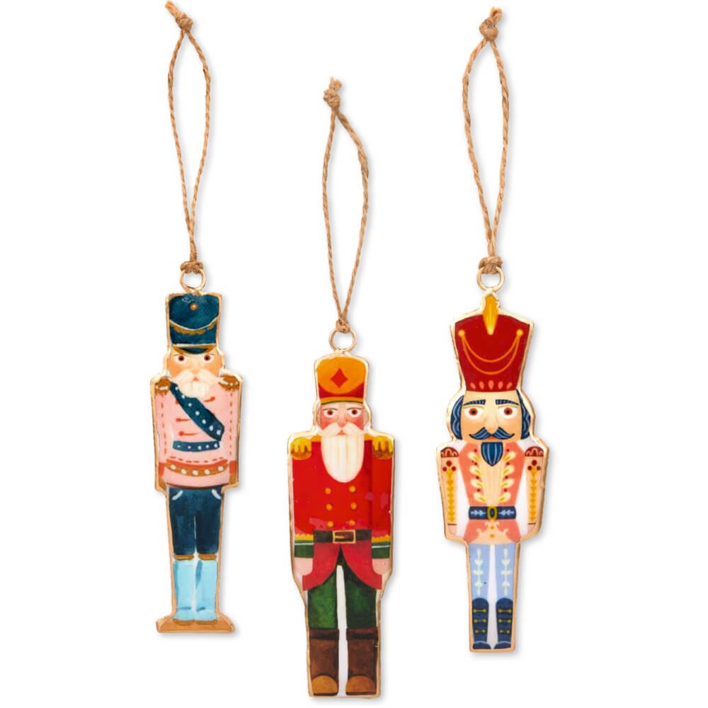 Nutcracker Christmas Bauble | Vintage Metal Soldier Tree Ornament with Twine Baubles - Tophatter Daily Deals