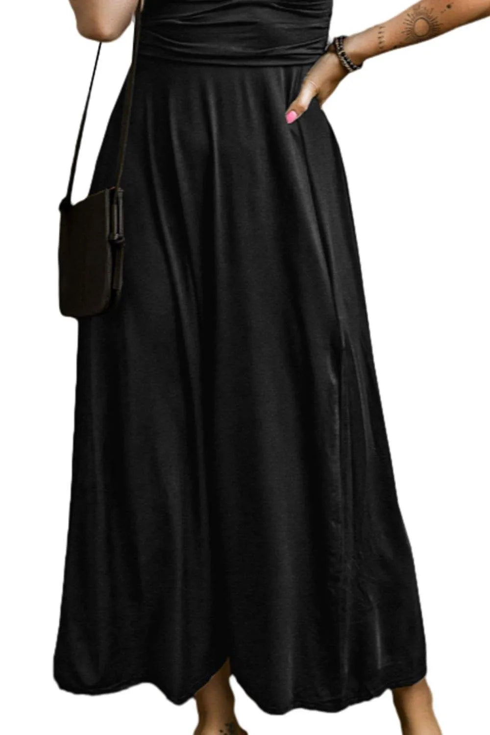 Smocked V-Neck Short Sleeve Dress Casual Dresses - Tophatter Daily Deals