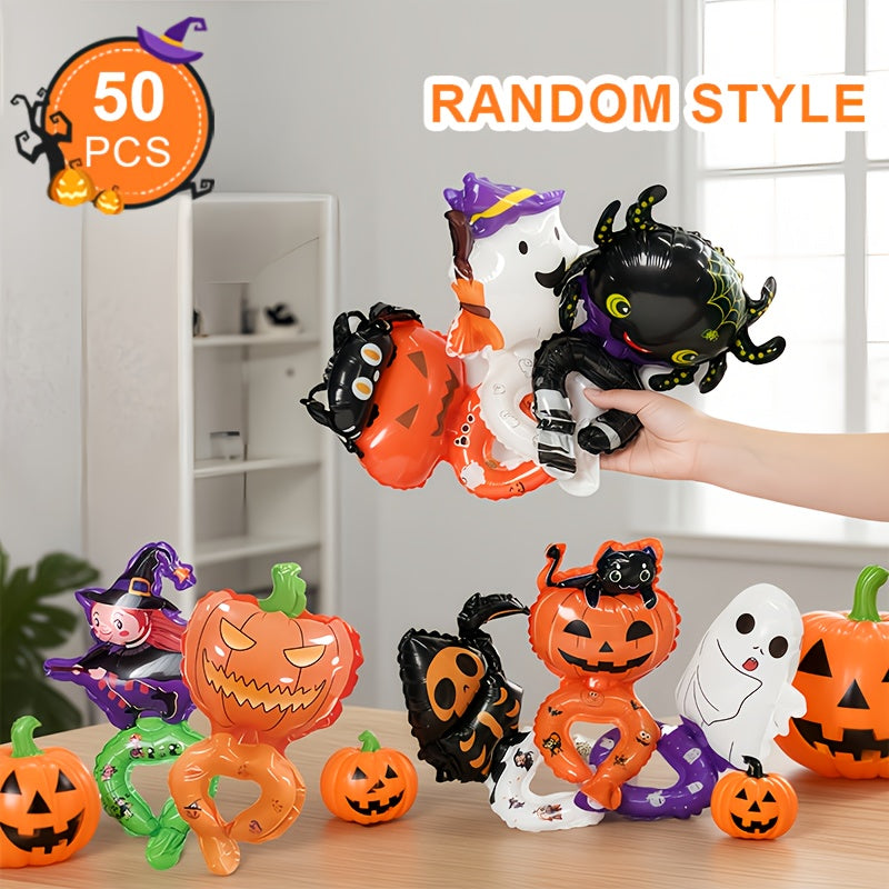 Halloween Pumpkin Wrist Balloons (50pcs) Halloween - Tophatter Daily Deals
