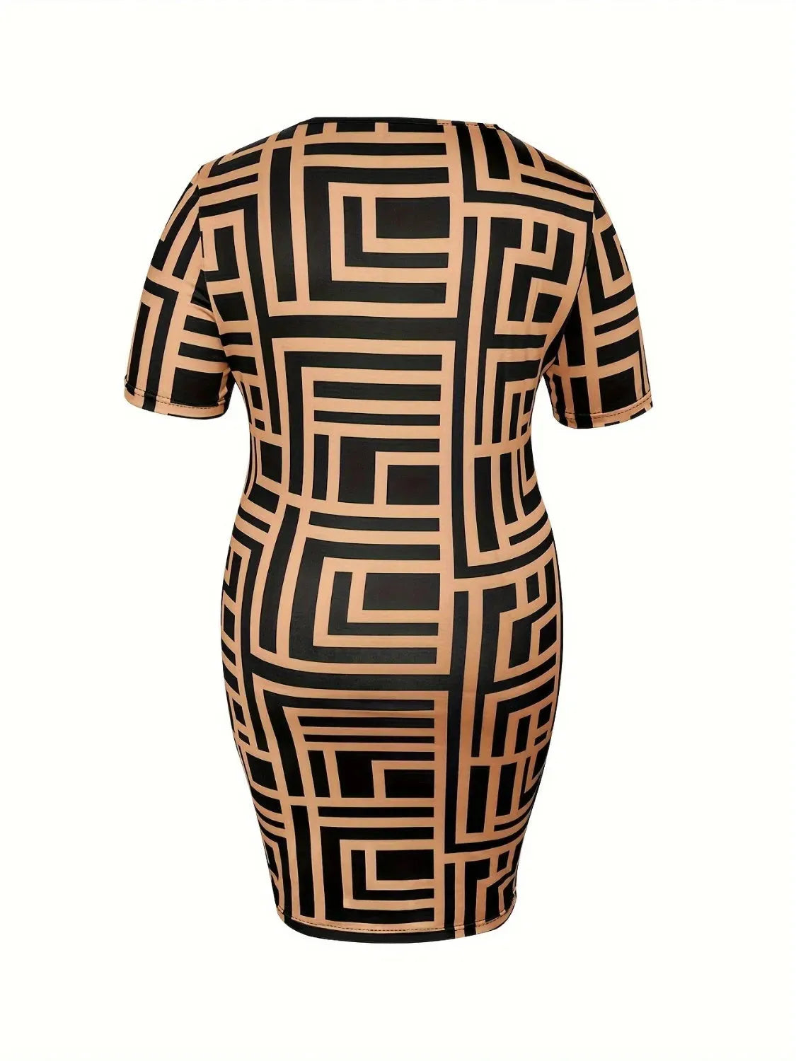 Plus Size Sweetheart Neck Short Sleeve Mini Dress Casual Dresses - Tophatter Daily Deals