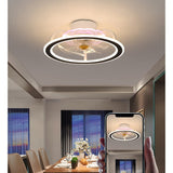 Bedroom Ceiling Lamp Modern Fan Lamp Black circle color 0 - Tophatter Daily Deals